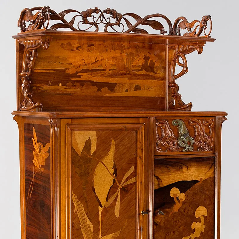 Émile Gallé "Grenouilles" Fruitwood Cabinet