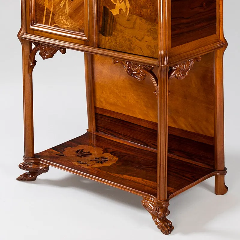 Émile Gallé "Grenouilles" Fruitwood Cabinet