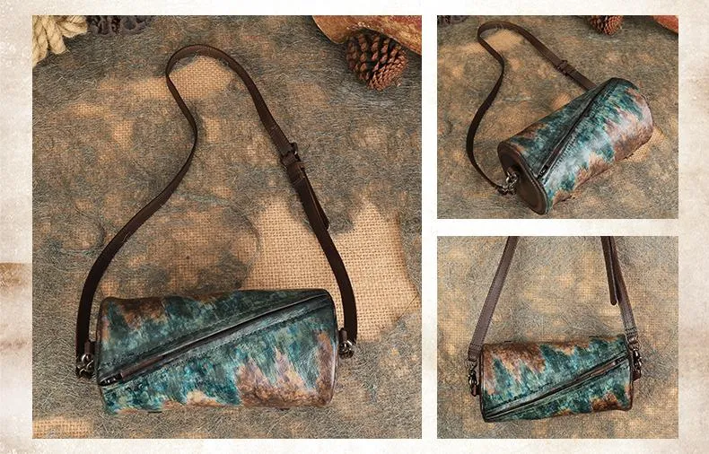 Mini Green Shoulder Bag leather crossbody purse For Women