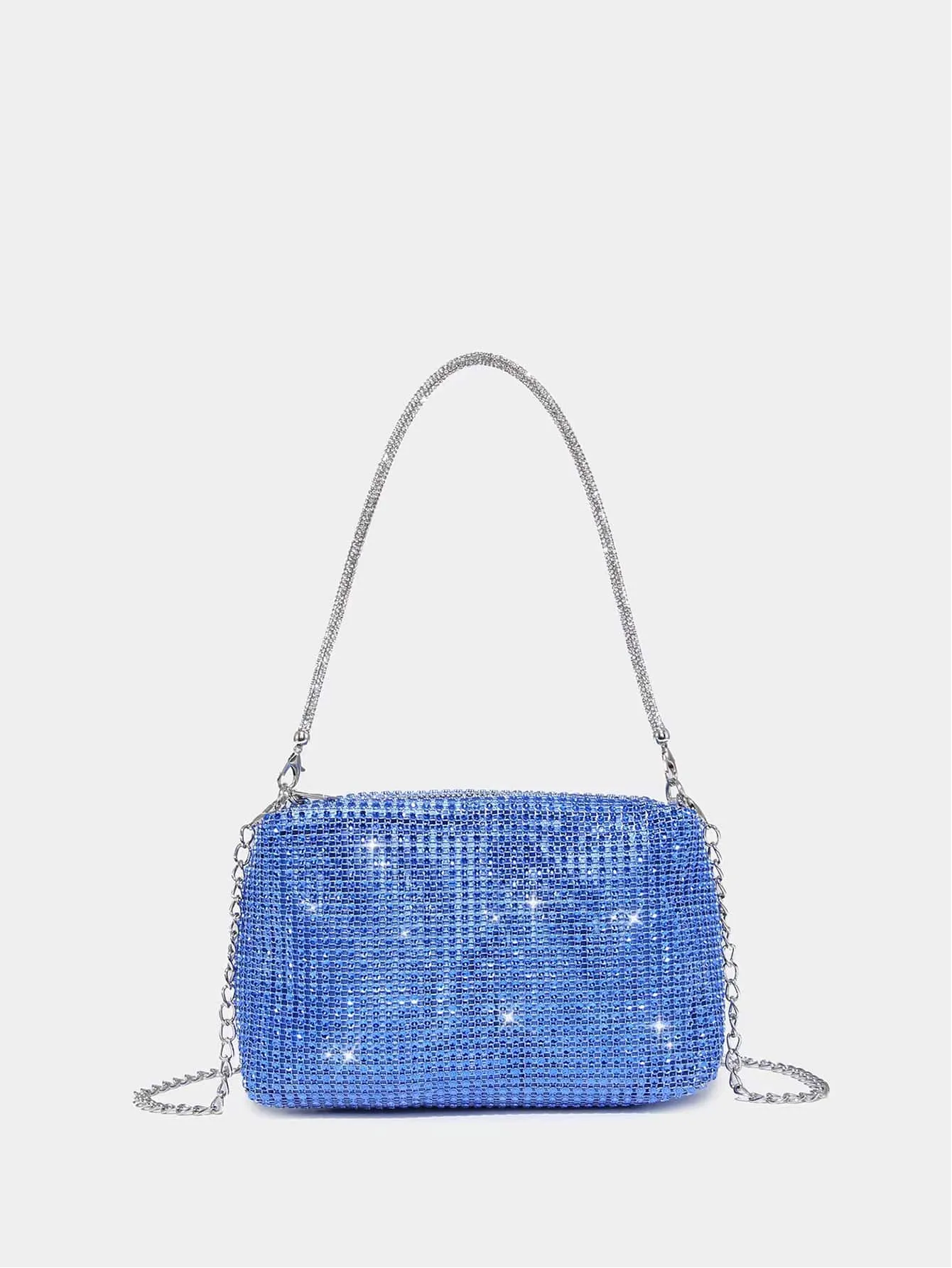 Mini Rhinestone Decor Chain Square Bag