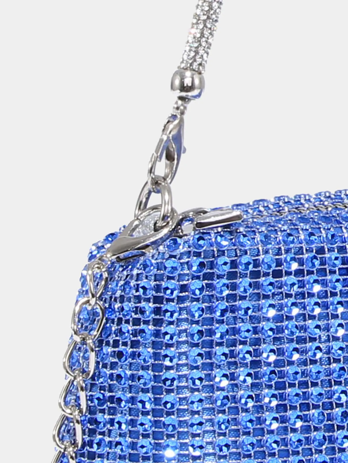 Mini Rhinestone Decor Chain Square Bag