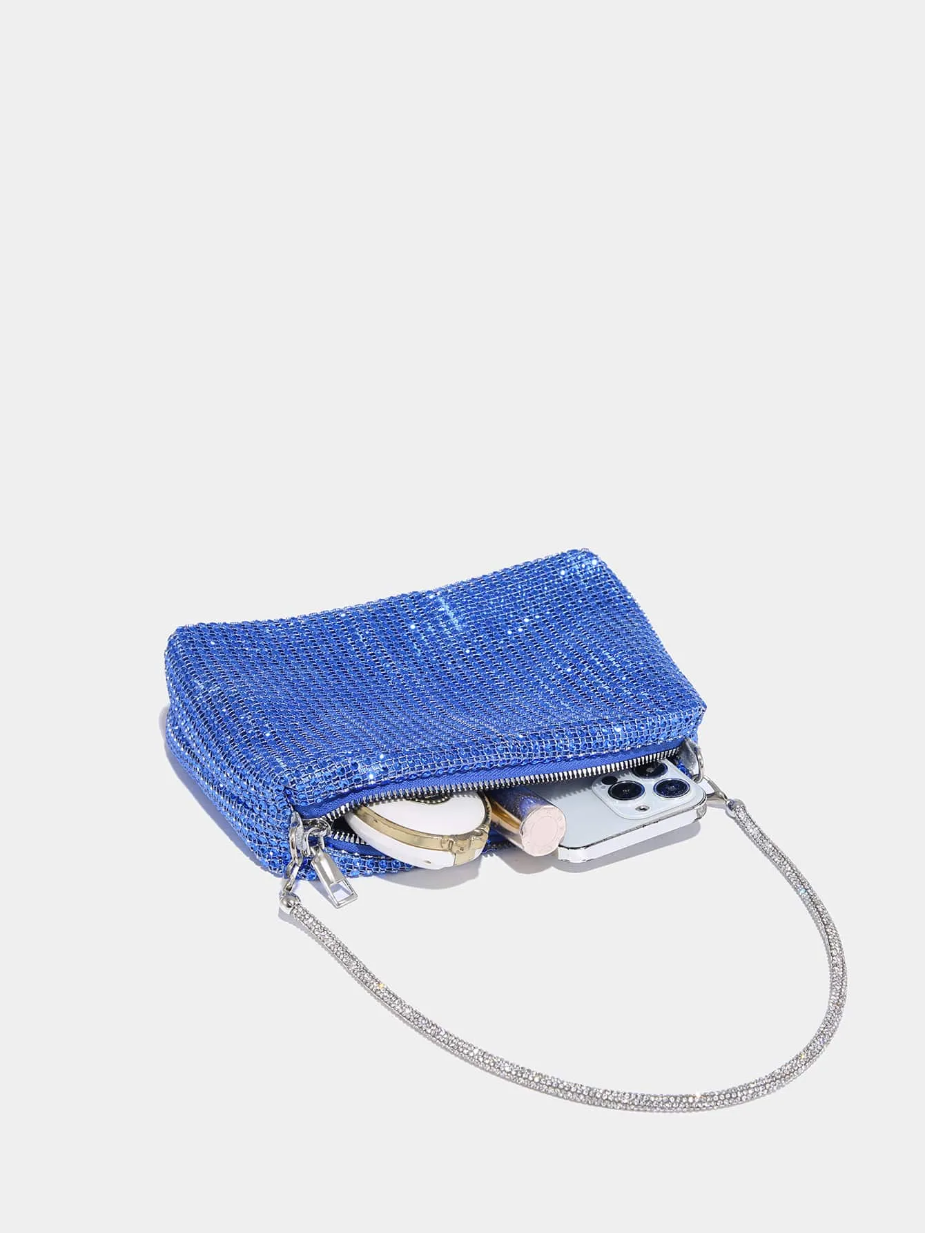 Mini Rhinestone Decor Chain Square Bag