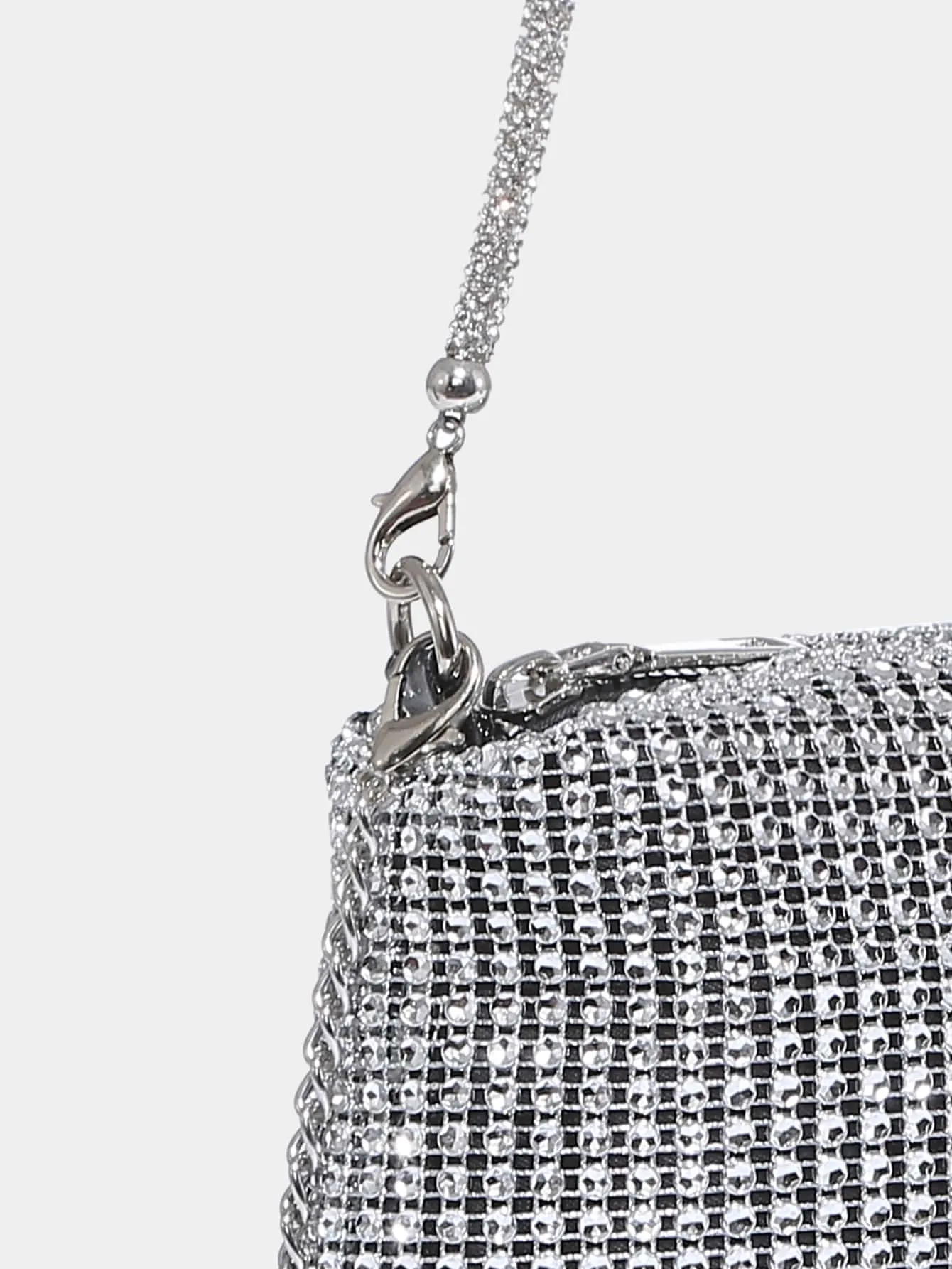 Mini Rhinestone Decor Chain Square Bag