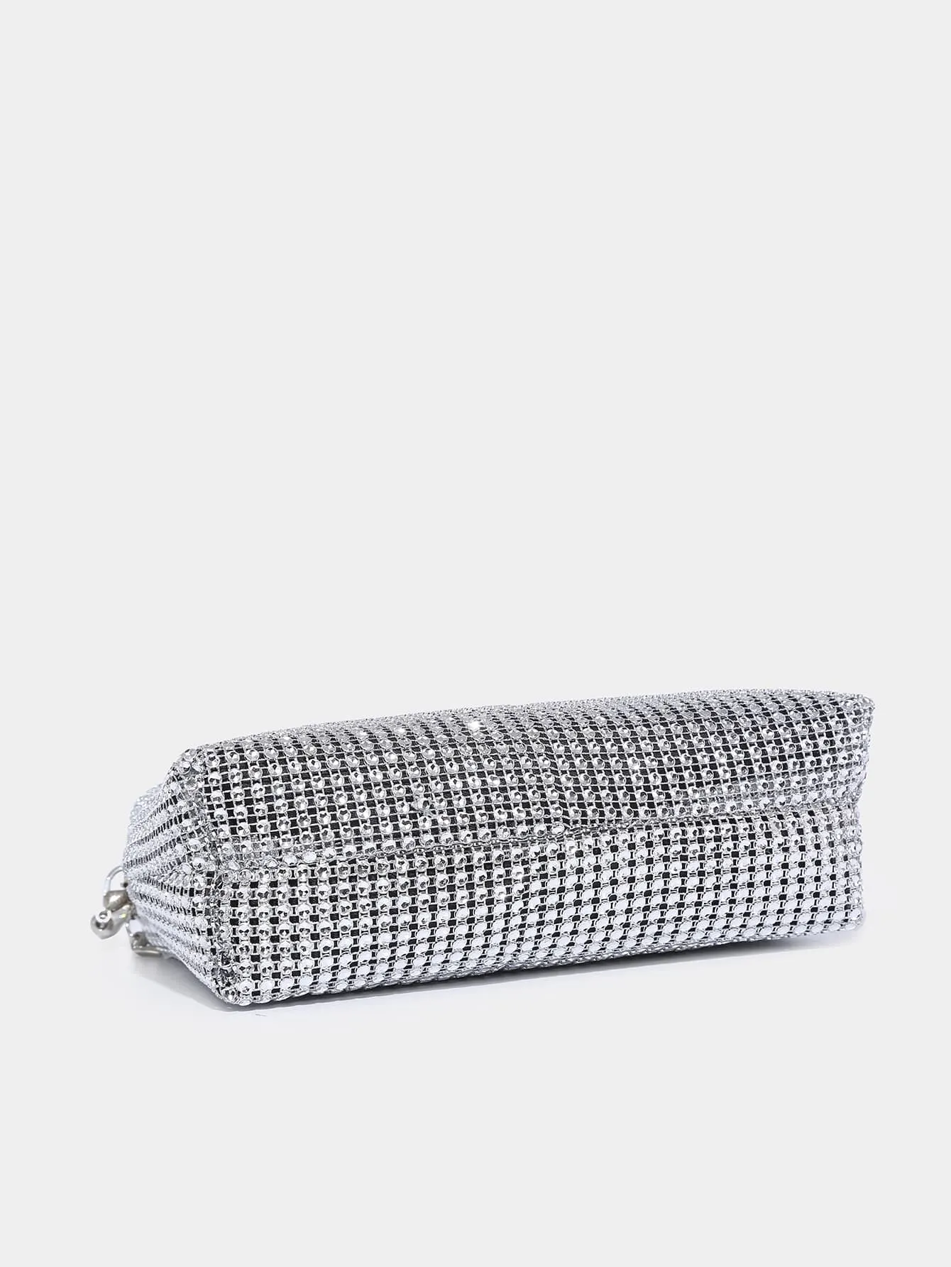 Mini Rhinestone Decor Chain Square Bag