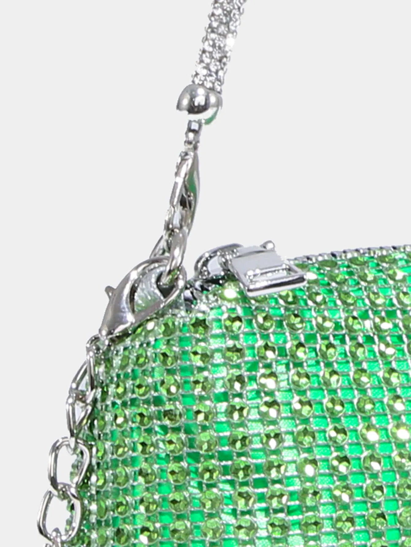 Mini Rhinestone Decor Chain Square Bag