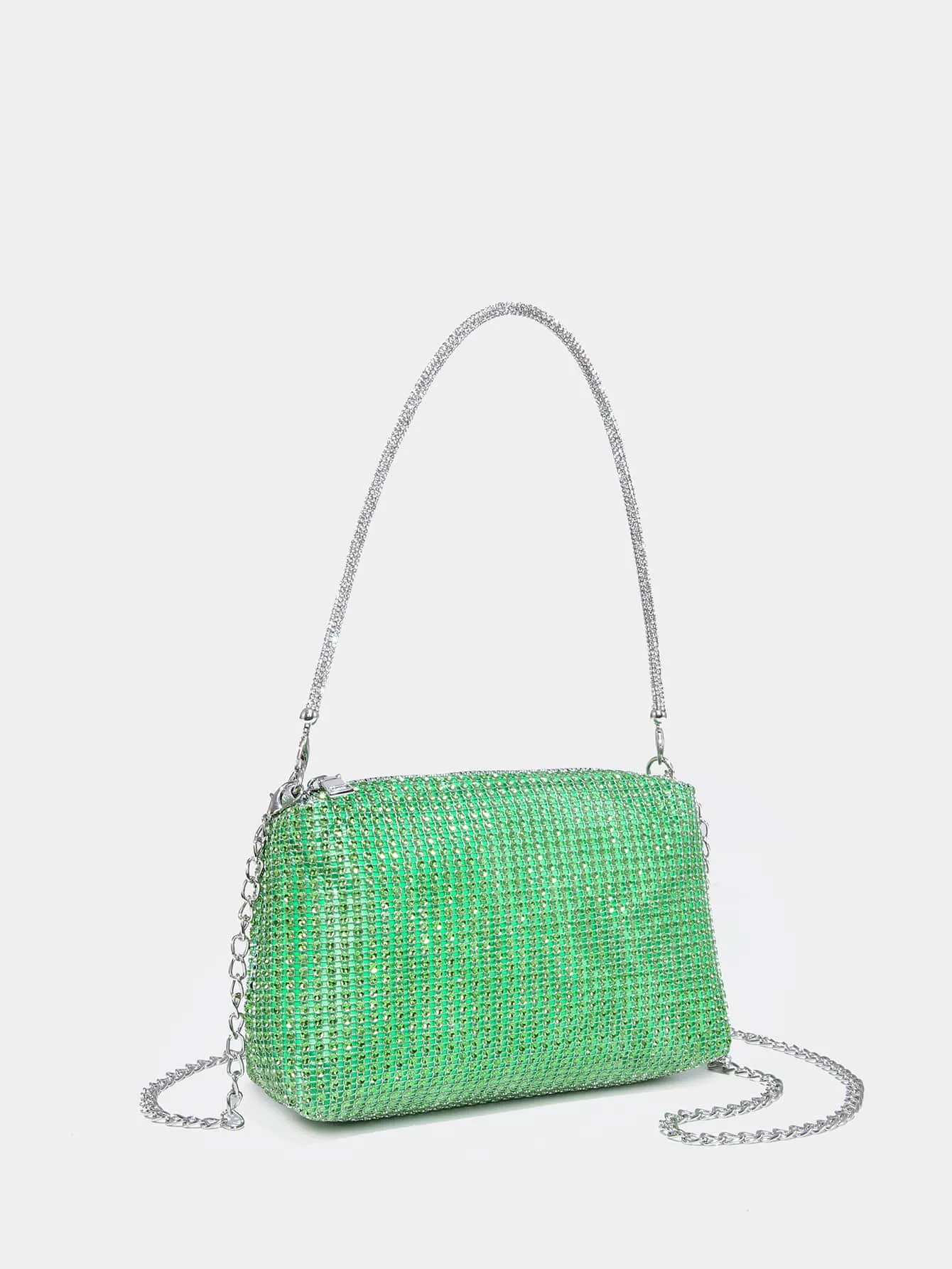 Mini Rhinestone Decor Chain Square Bag