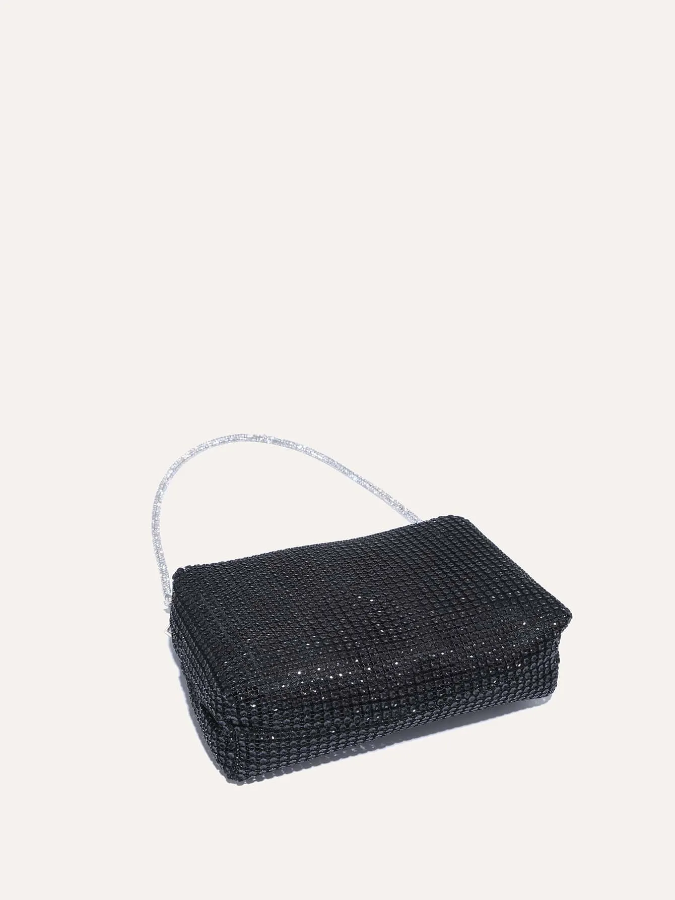 Mini Rhinestone Decor Chain Square Bag