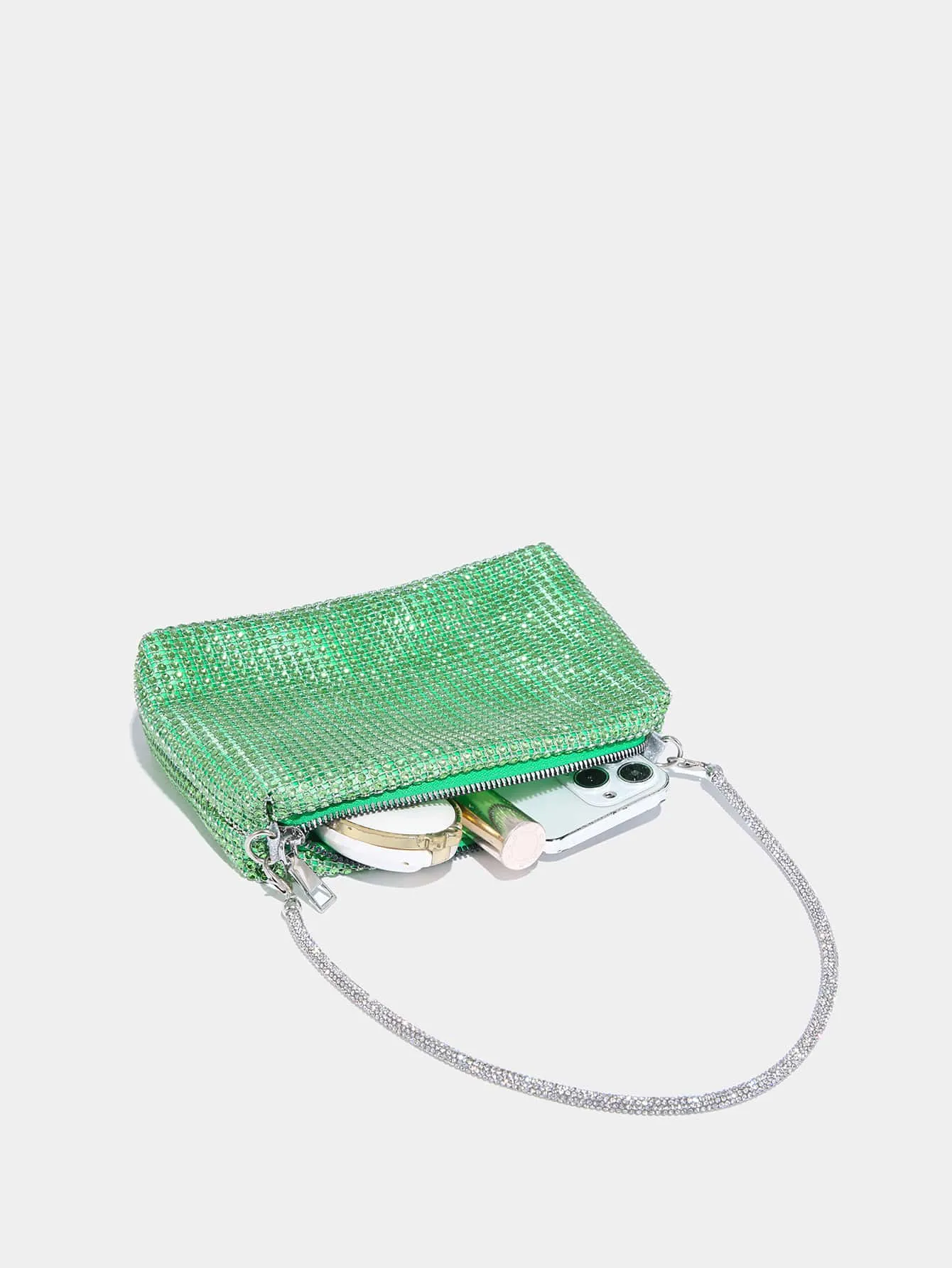 Mini Rhinestone Decor Chain Square Bag