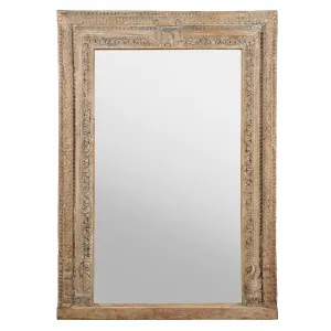 Mirror Made From An Old Carved Teak Door - 19thC