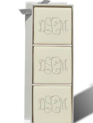 MONOGRAM ECO LUXURY SQUARE SOAPS SET OF 3