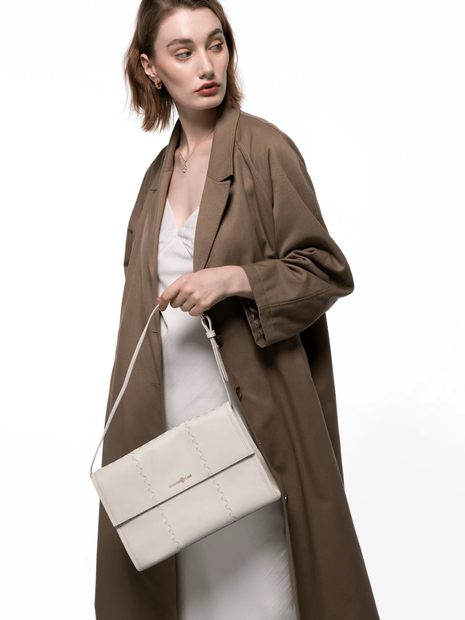 Mosaic Messenger Bag - White