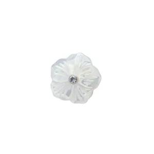 Mother Of Pearl Flower Lapel Pin