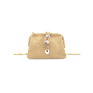 Natural Cefalonia Summer Bag with Decorative Closure