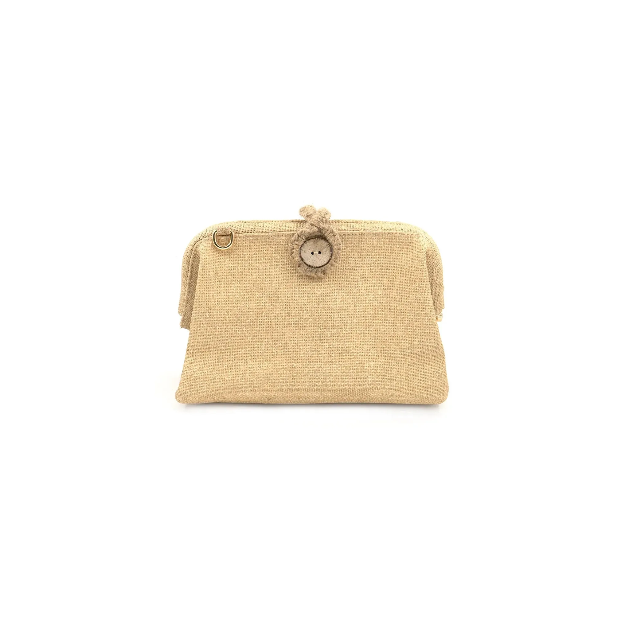 Natural Cefalonia Summer Bag with Decorative Closure
