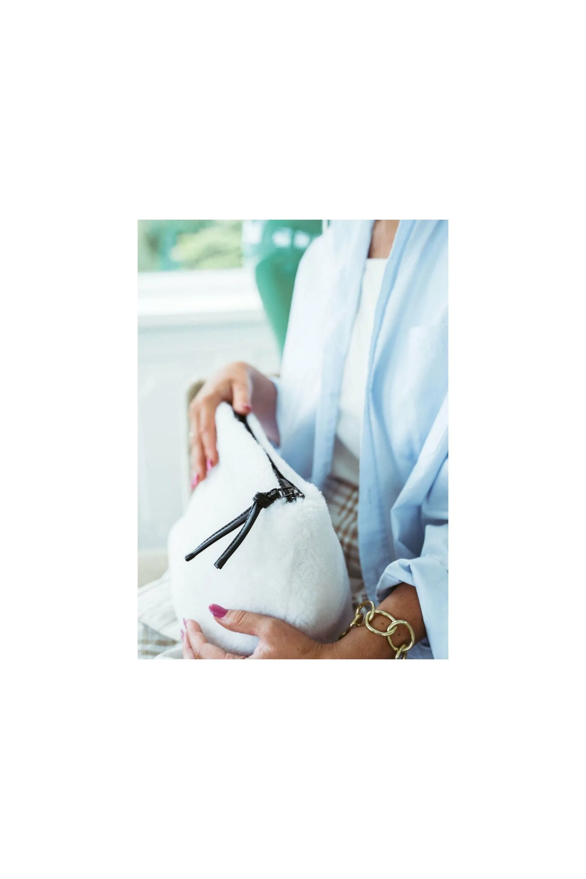 Natures Collection Maxi Havana Clutch NCF16523 | White