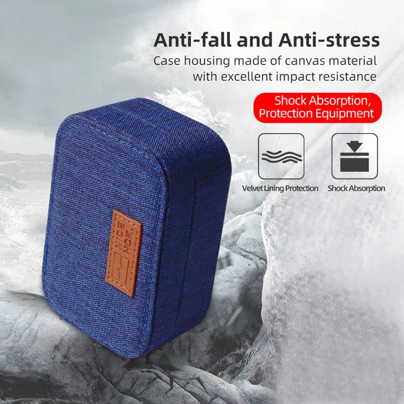NiceHCK High-end Canvas Earphone Case Portable Storage Earbud Box Shock Absorption Headset Cable Bag Accessory For NX7MK4/ST-10