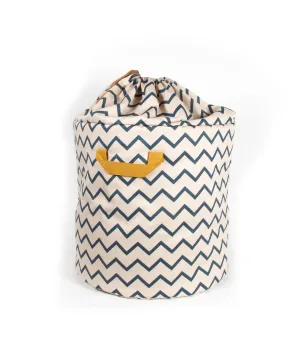 Nobodinoz Toy Bag Zigzag Blue