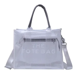 Odessa | Clear Tote Bag - Large Transparent Handbag with Removable Wide Strap