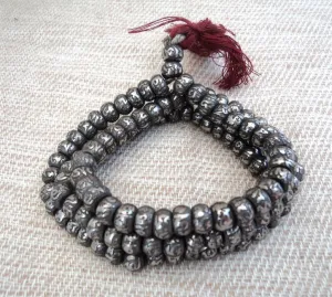 Om Etched Metal Prayer Mala