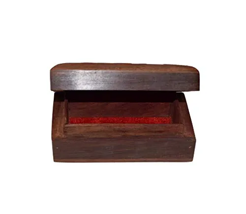 OM SHRI OM Rosewood Womens Box Jewelry Organizer Decorative Table Piece Handcrafted Indian Product