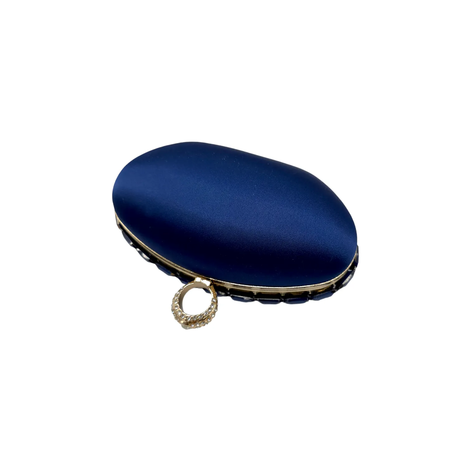 Oval Shaped Mini Stone Clutch
