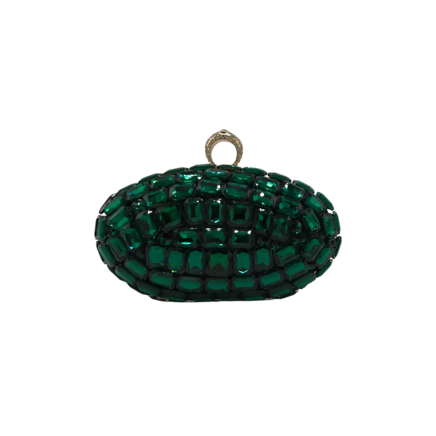 Oval Shaped Mini Stone Clutch