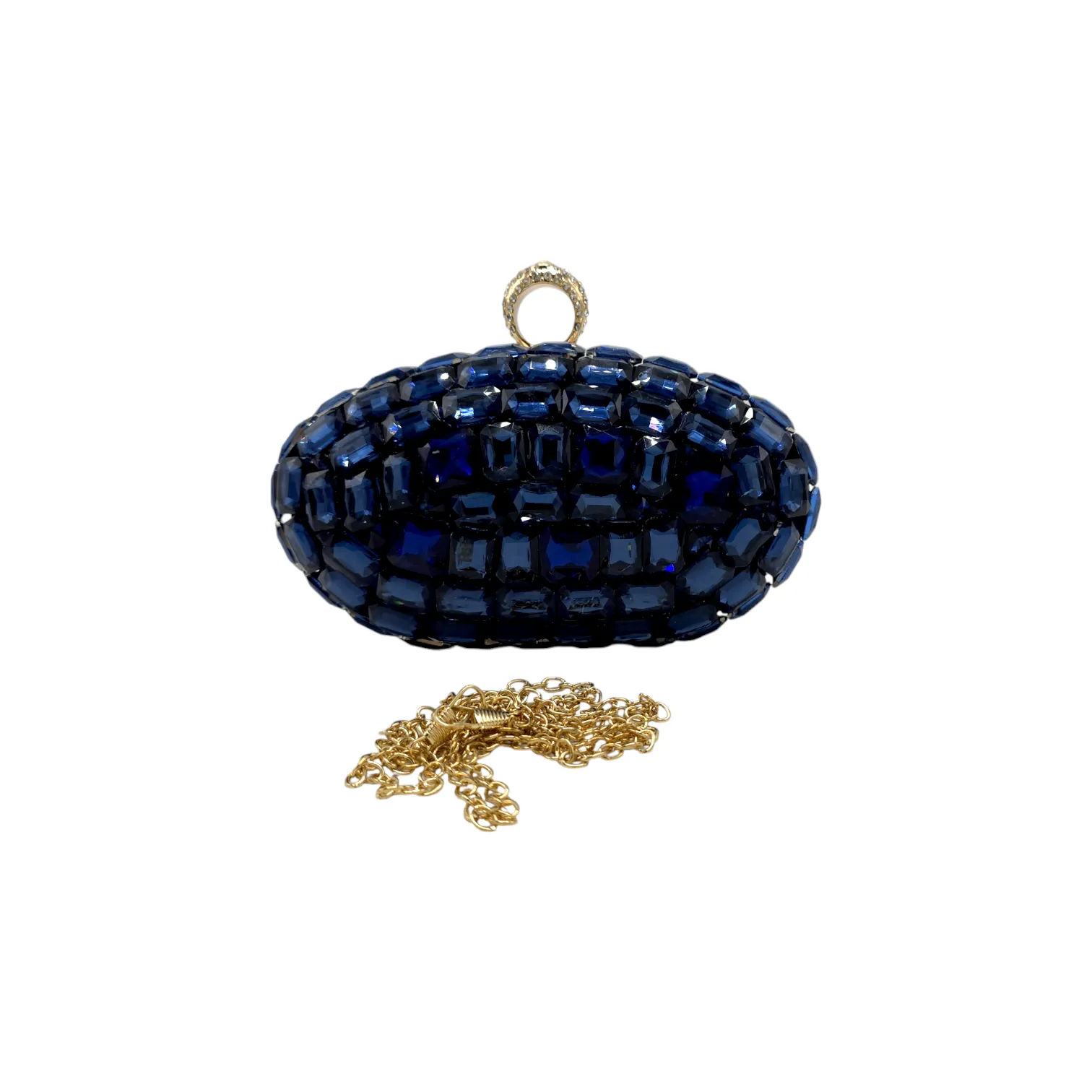 Oval Shaped Mini Stone Clutch