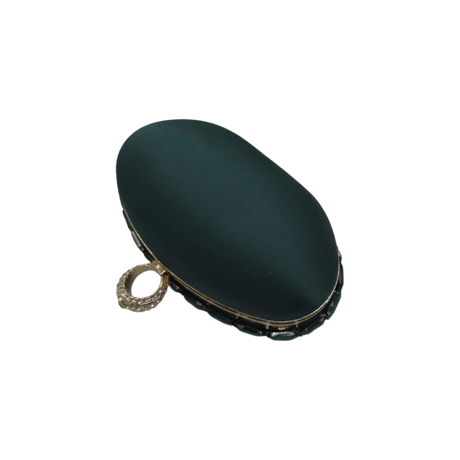 Oval Shaped Mini Stone Clutch