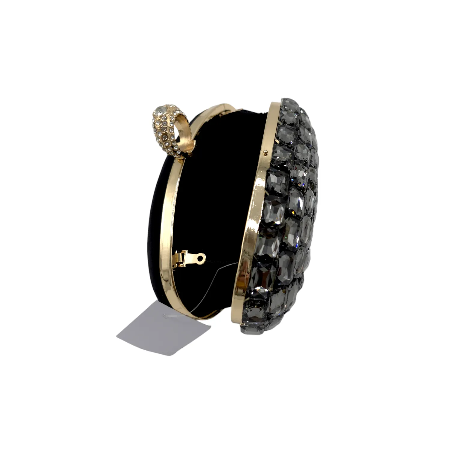 Oval Shaped Mini Stone Clutch