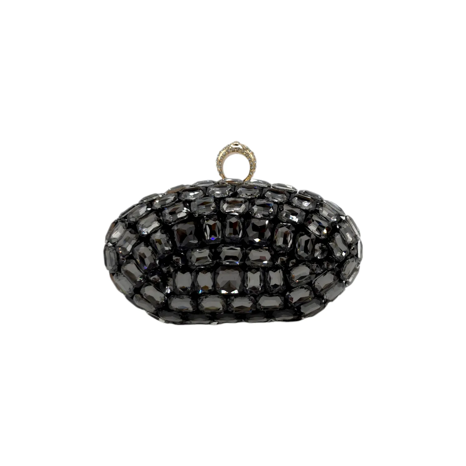 Oval Shaped Mini Stone Clutch