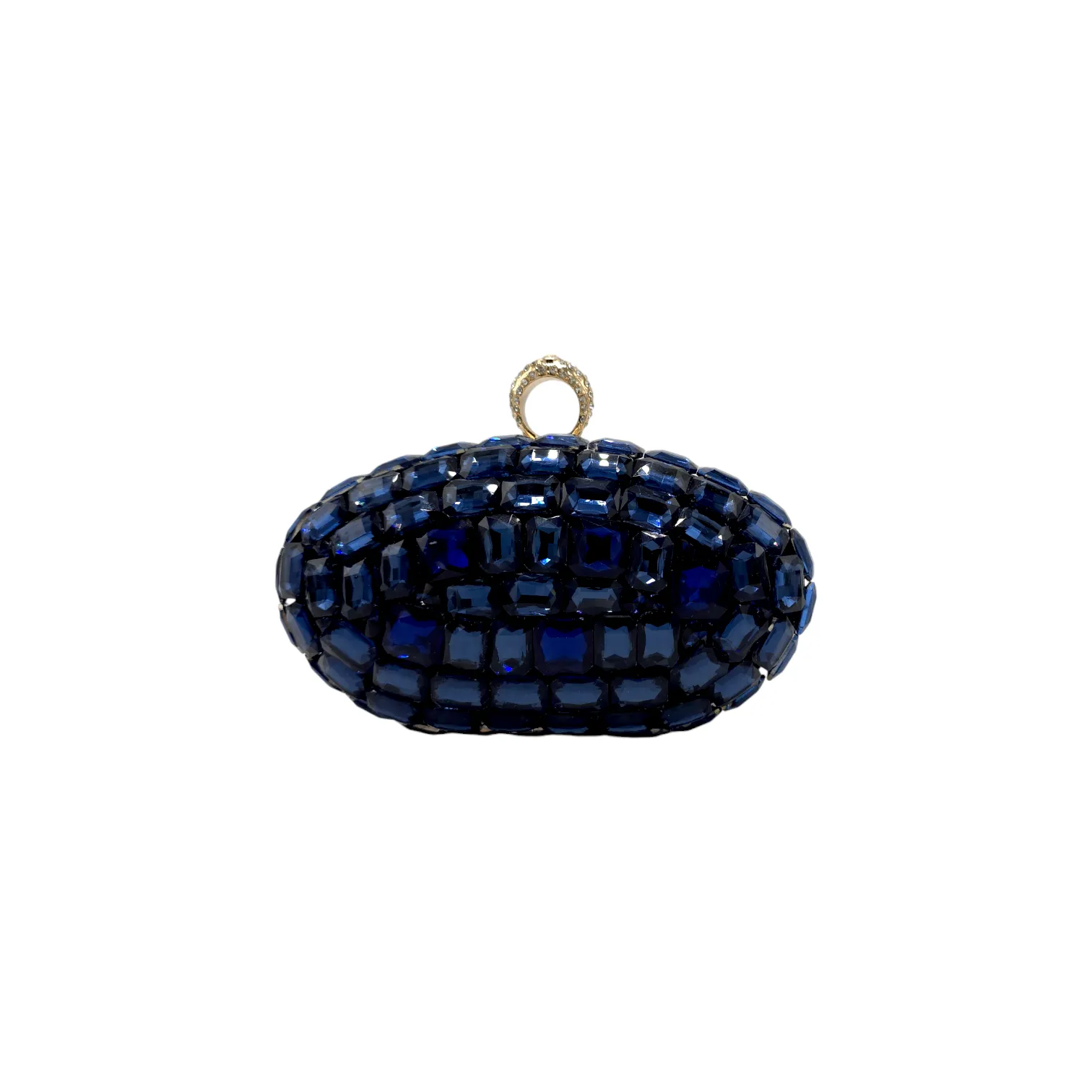 Oval Shaped Mini Stone Clutch