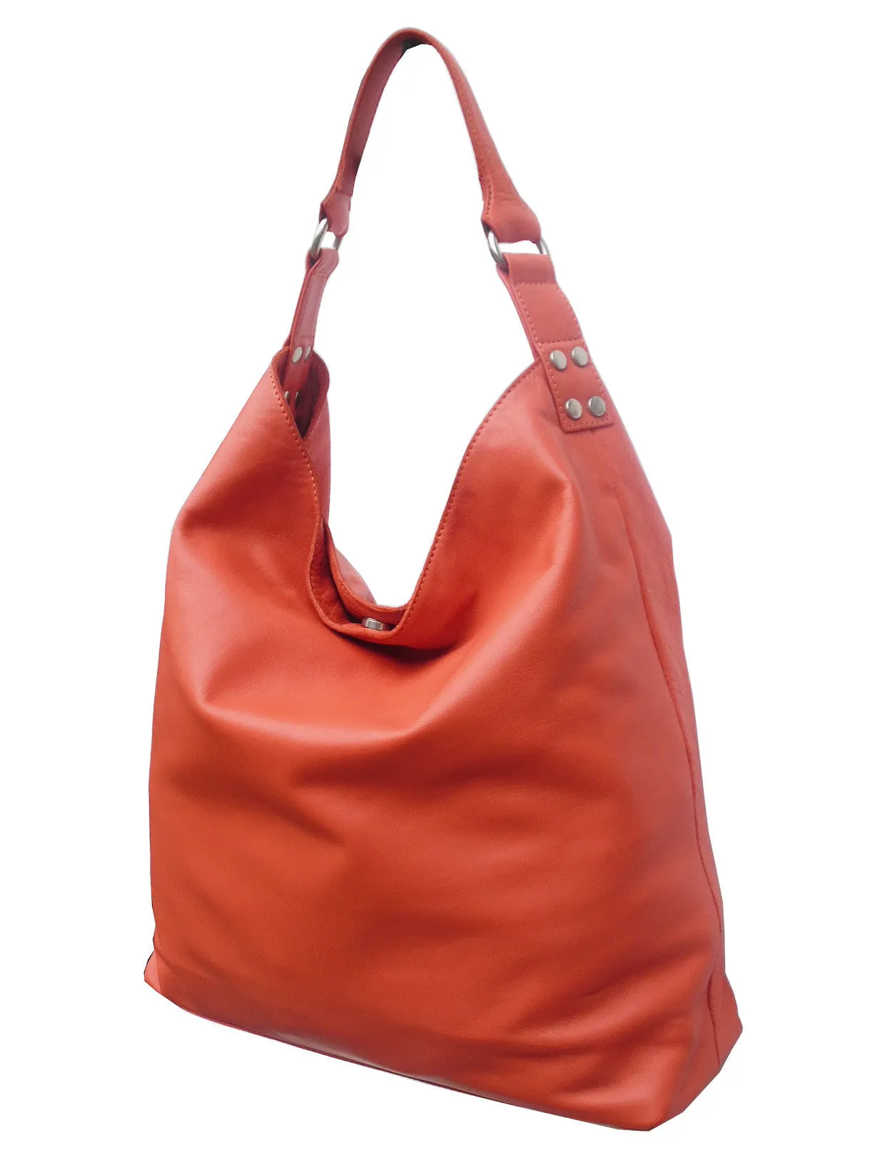 Pancho Hobo Bag Napa Leather Paprika Or Sand