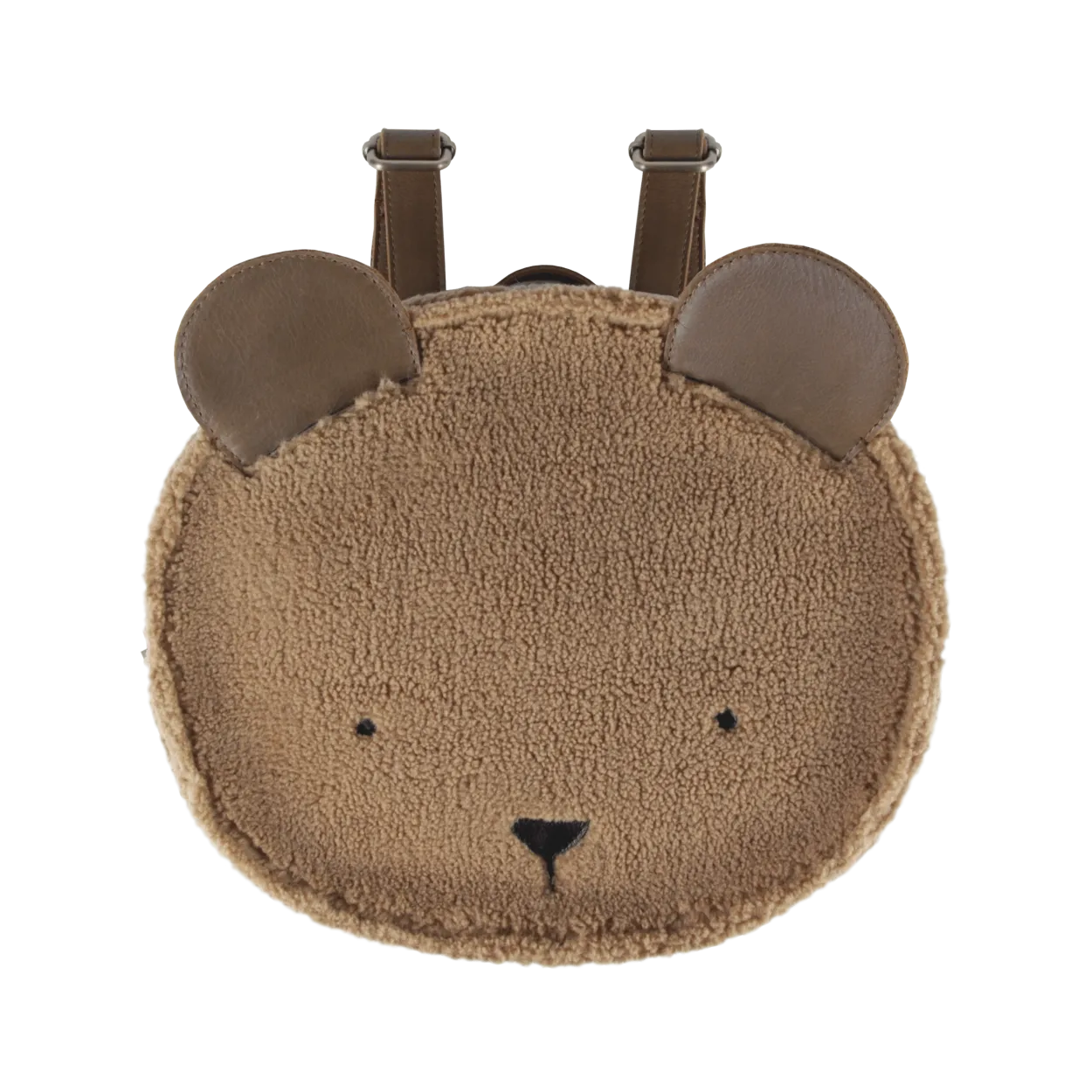 Paui Schoolbag | Bear | Light Maple Curly Faux Fur