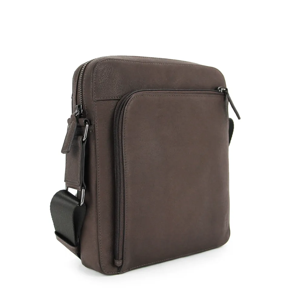 Picard Buffalo Men's Leather Crossbody Shoulder Bag (Cafe)