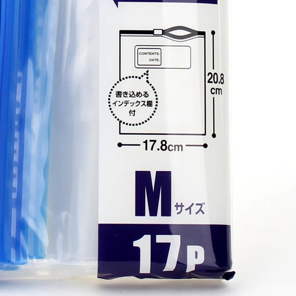 Plastic Freezer Bags (with slider(17Pcs))