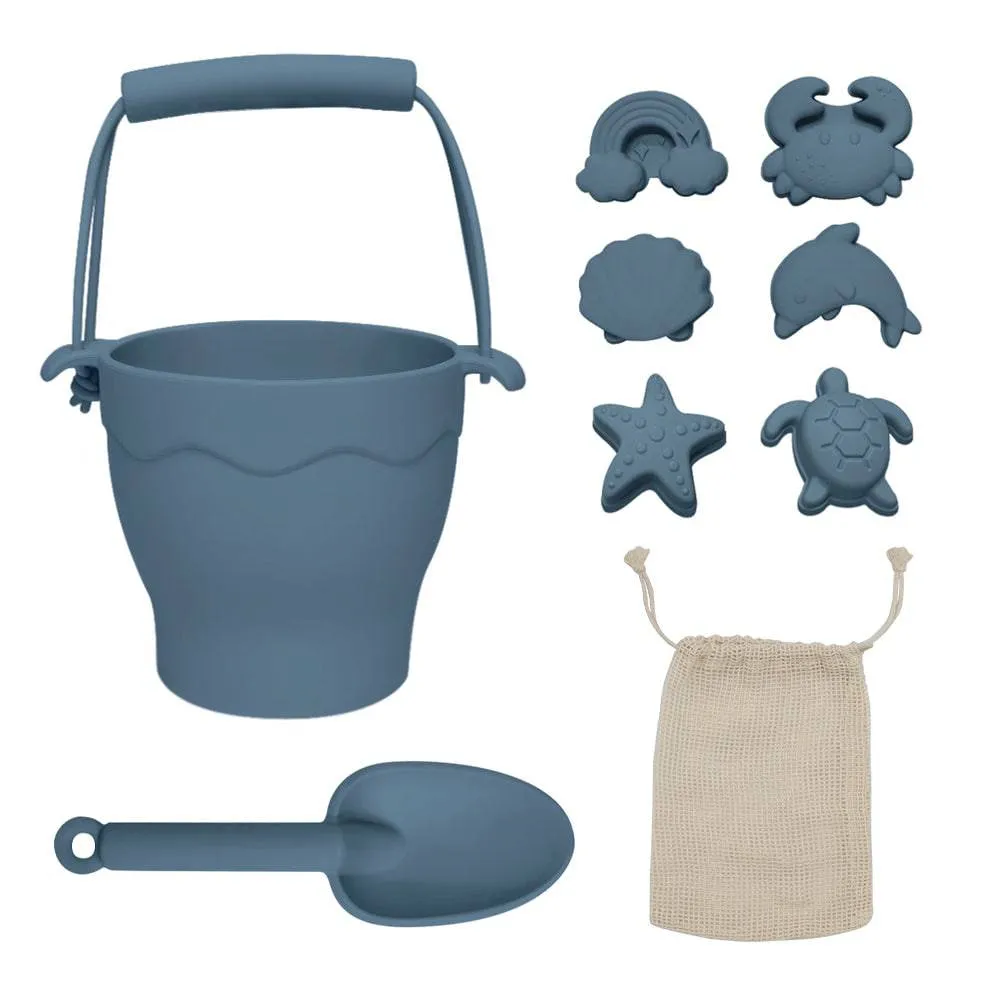 Playground by Living Textiles | Silicone 8pc Bucket & Spade Set