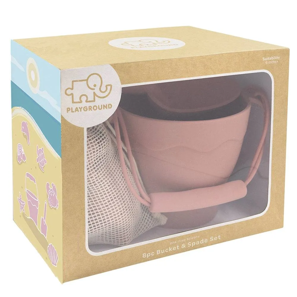 Playground by Living Textiles | Silicone 8pc Bucket & Spade Set