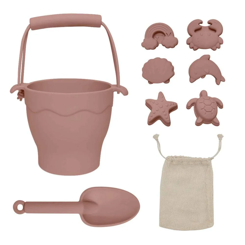 Playground by Living Textiles | Silicone 8pc Bucket & Spade Set