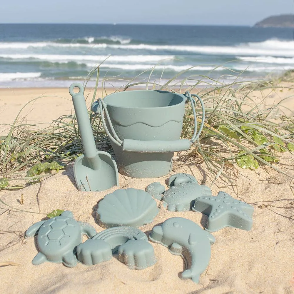 Playground by Living Textiles | Silicone 8pc Bucket & Spade Set