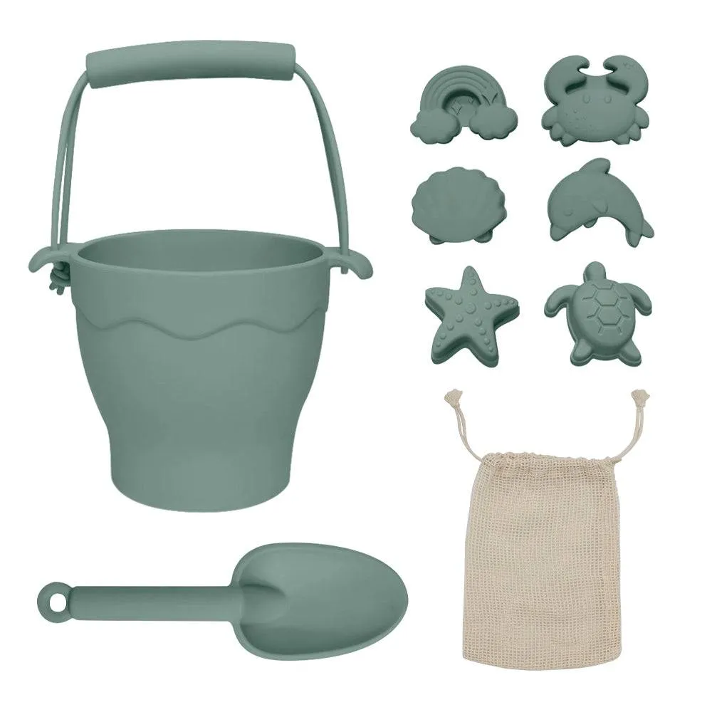 Playground by Living Textiles | Silicone 8pc Bucket & Spade Set