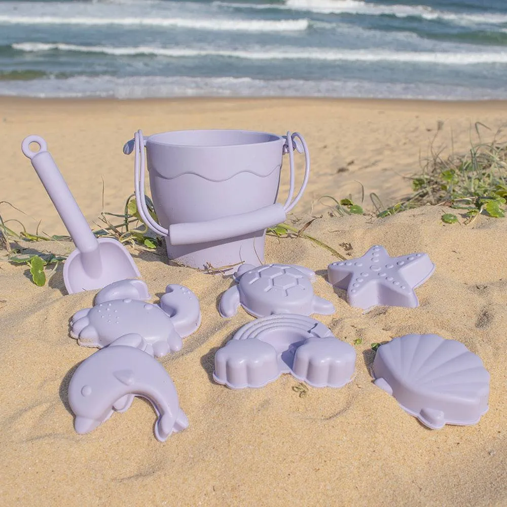 Playground by Living Textiles | Silicone 8pc Bucket & Spade Set