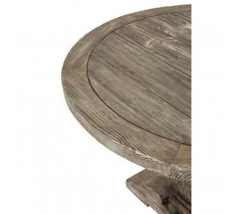 Recycled Pine Wood Round Dining Table