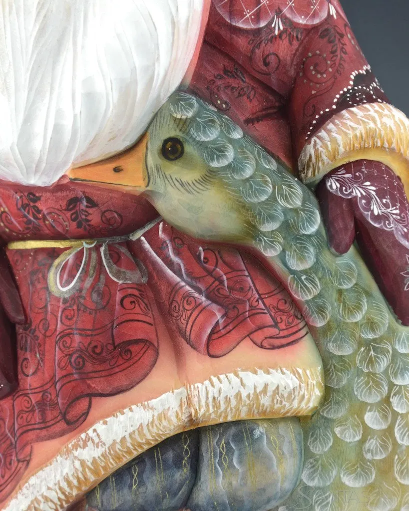 Russian Santa with Christmas Goose