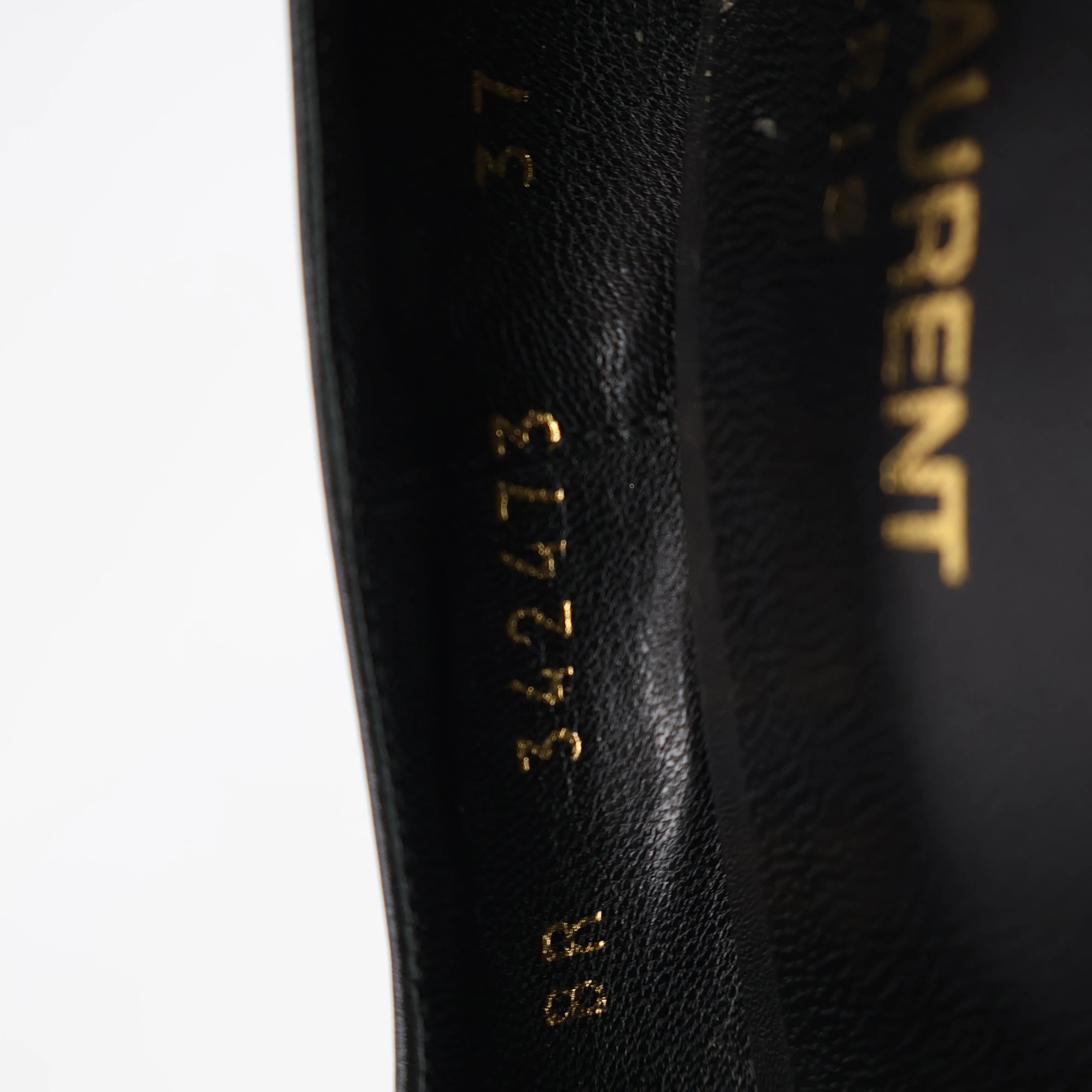 Saint Laurent Pumps Black With Silver Chain 37