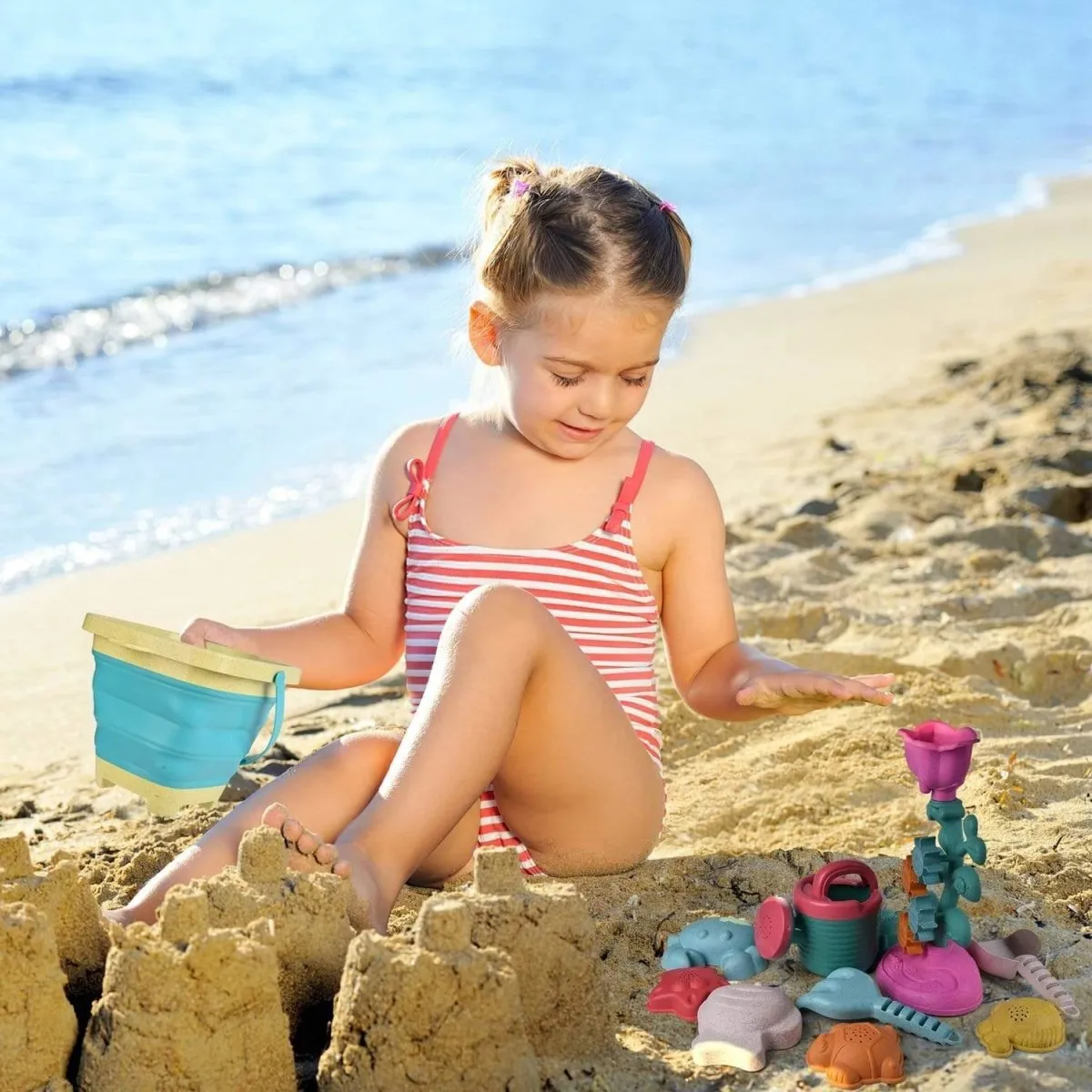 Sandbox Toys with Collapsible Bucket-Wholesale