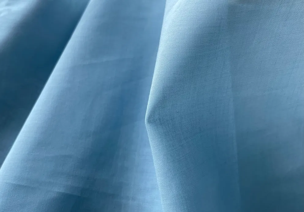 Semi-Sheer Enchanting Baby Blue Cotton Voile (Made in Switzerland)
