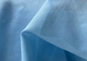 Semi-Sheer Enchanting Baby Blue Cotton Voile (Made in Switzerland)