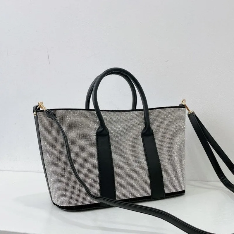 Shiny Diamond Large Capacity Tote Rhinestone Shoulder Messenger Bag