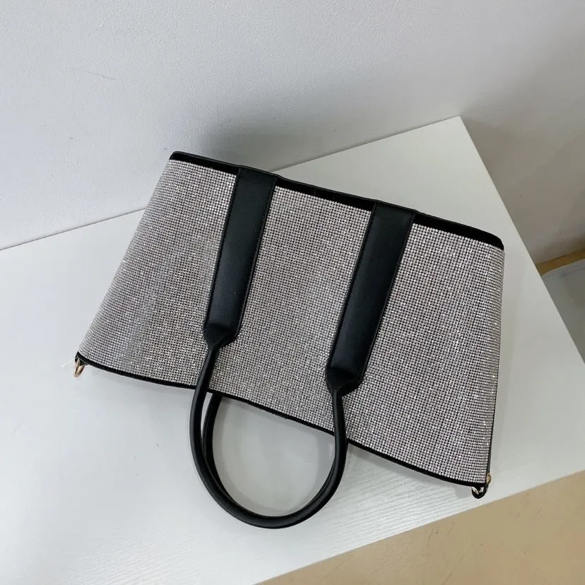 Shiny Diamond Large Capacity Tote Rhinestone Shoulder Messenger Bag