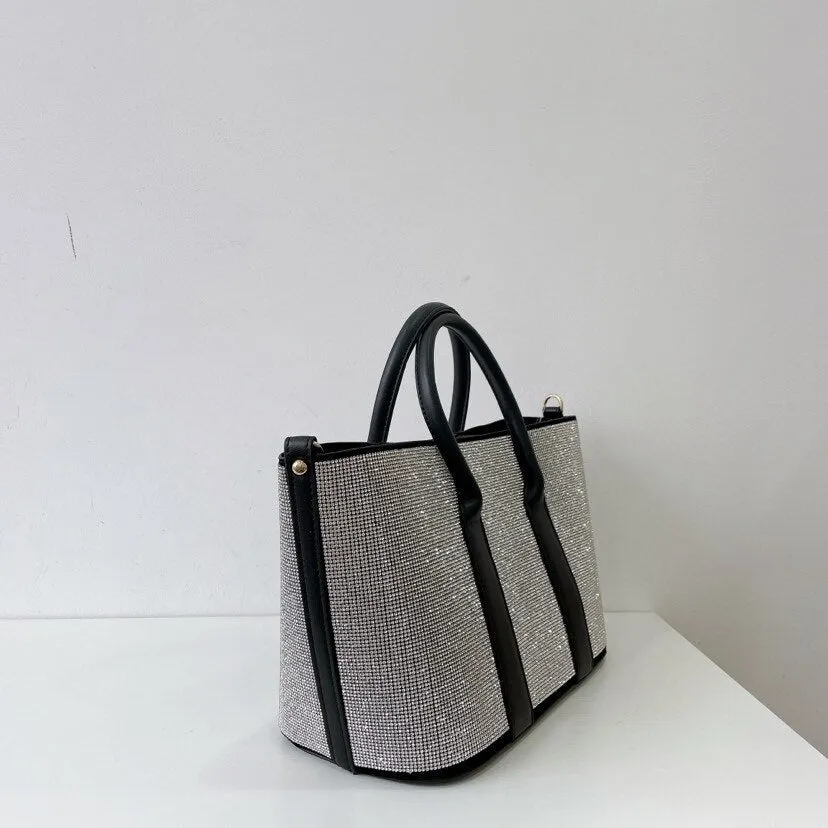 Shiny Diamond Large Capacity Tote Rhinestone Shoulder Messenger Bag